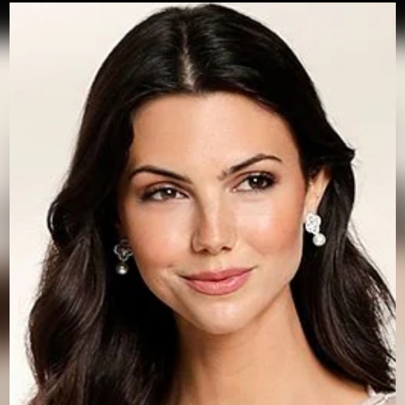 Anne KleinPearl Crystal Drop Earrings - Picture 2 of 10